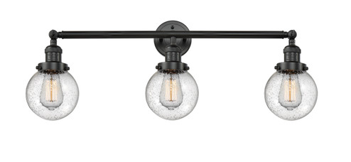 Franklin Restoration LED Bath Vanity in Matte Black (405|205-BK-G204-6-LED)