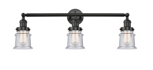 Franklin Restoration Three Light Bath Vanity in Matte Black (405|205-BK-G184S)