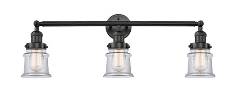 Franklin Restoration Three Light Bath Vanity in Matte Black (405|205-BK-G182S)