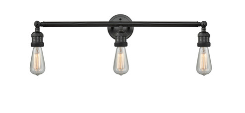 Franklin Restoration Three Light Bath Vanity in Matte Black (405|205-BK)