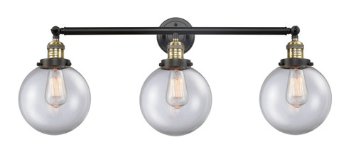 Franklin Restoration Three Light Bath Vanity in Black Antique Brass (405|205-BAB-G202-8)