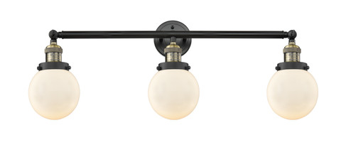 Franklin Restoration Three Light Bath Vanity in Black Antique Brass (405|205-BAB-G201-6)