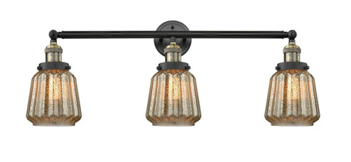 Franklin Restoration Three Light Bath Vanity in Black Antique Brass (405|205-BAB-G146)