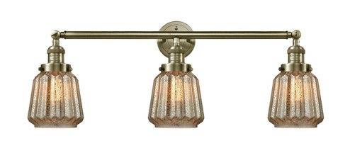 Franklin Restoration Three Light Bath Vanity in Antique Brass (405|205-AB-G146)