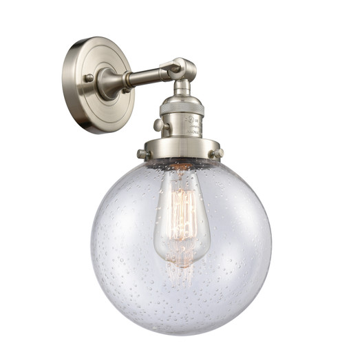 Franklin Restoration One Light Wall Sconce in Brushed Satin Nickel (405|203SW-SN-G204-8)