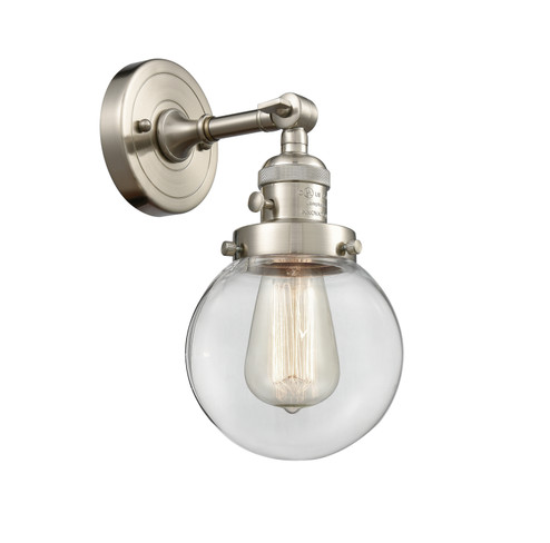 Franklin Restoration One Light Wall Sconce in Brushed Satin Nickel (405|203SW-SN-G202-6)