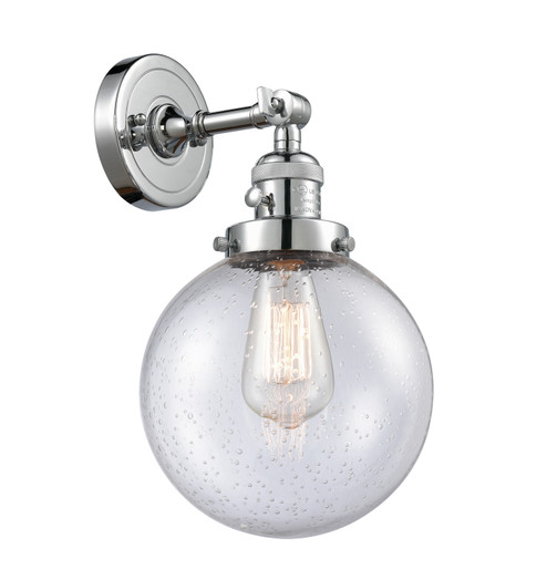 Franklin Restoration One Light Wall Sconce in Polished Chrome (405|203SW-PC-G204-8)