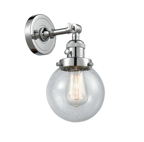 Franklin Restoration One Light Wall Sconce in Polished Chrome (405|203SW-PC-G204-6)
