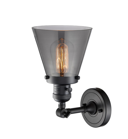 Franklin Restoration One Light Wall Sconce in Matte Black (405|203SW-BK-G63)