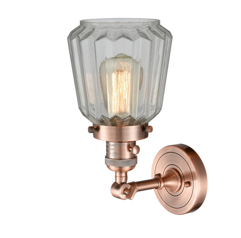 Franklin Restoration One Light Wall Sconce in Antique Copper (405|203SW-AC-G142)