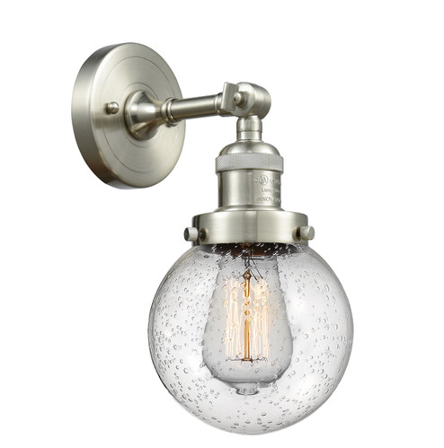 Franklin Restoration LED Wall Sconce in Brushed Satin Nickel (405|203-SN-G204-6-LED)