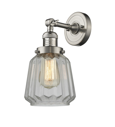 Franklin Restoration LED Wall Sconce in Brushed Satin Nickel (405|203-SN-G142-LED)