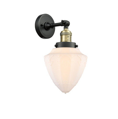 Franklin Restoration One Light Wall Sconce in Black Antique Brass (405|203-BAB-G661-7)