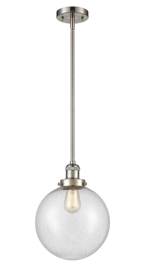 Franklin Restoration One Light Mini Pendant in Brushed Satin Nickel (405|201S-SN-G204-10)