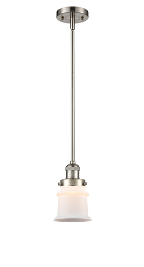 Franklin Restoration One Light Mini Pendant in Brushed Satin Nickel (405|201S-SN-G181S)