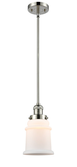 Franklin Restoration One Light Mini Pendant in Polished Nickel (405|201S-PN-G181)