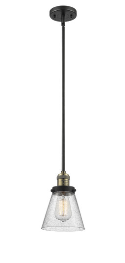 Franklin Restoration One Light Mini Pendant in Black Antique Brass (405|201S-BAB-G64)