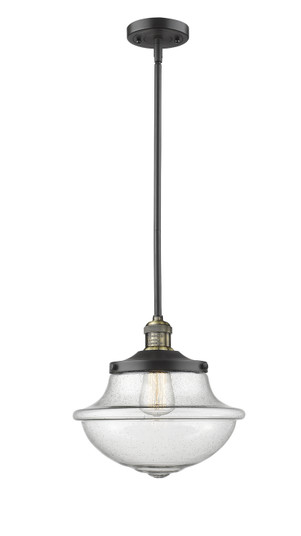 Franklin Restoration One Light Mini Pendant in Black Antique Brass (405|201S-BAB-G544)