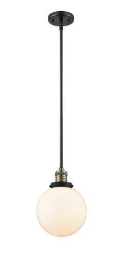 Franklin Restoration LED Mini Pendant in Black Antique Brass (405|201S-BAB-G201-8-LED)