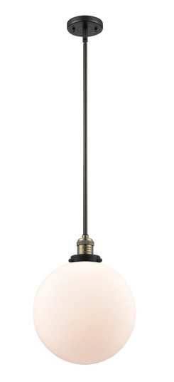 Franklin Restoration LED Mini Pendant in Black Antique Brass (405|201S-BAB-G201-12-LED)