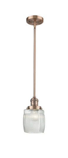 Franklin Restoration One Light Mini Pendant in Antique Copper (405|201S-AC-G302)