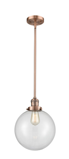 Franklin Restoration LED Mini Pendant in Antique Copper (405|201S-AC-G202-10-LED)