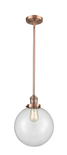 Franklin Restoration One Light Mini Pendant in Antique Copper (405|201S-AC-G202-10)