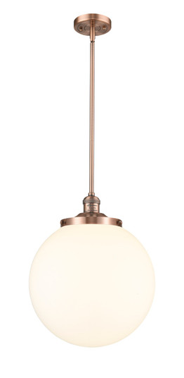 Franklin Restoration LED Pendant in Antique Copper (405|201S-AC-G201-14-LED)