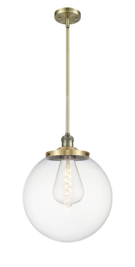 Franklin Restoration One Light Pendant in Antique Brass (405|201S-AB-G202-14)