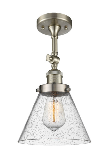 Franklin Restoration One Light Semi-Flush Mount in Brushed Satin Nickel (405|201F-SN-G44)