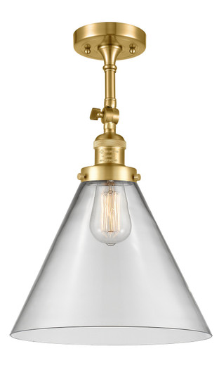 Franklin Restoration One Light Semi-Flush Mount in Satin Gold (405|201F-SG-G42-L)