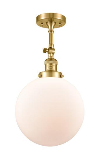 Franklin Restoration LED Semi-Flush Mount in Satin Gold (405|201F-SG-G201-10-LED)