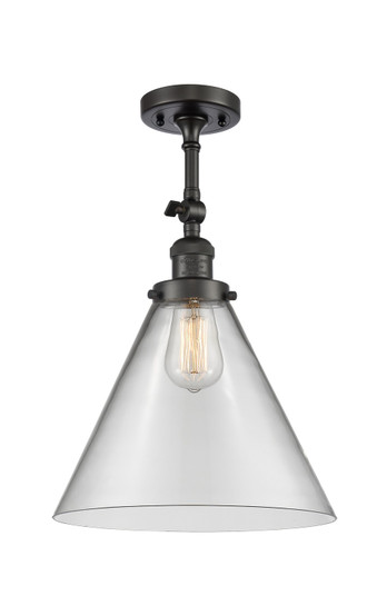 Franklin Restoration One Light Semi-Flush Mount in Oil Rubbed Bronze (405|201F-OB-G42-L)