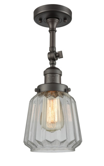 Franklin Restoration One Light Semi-Flush Mount in Oil Rubbed Bronze (405|201F-OB-G142)