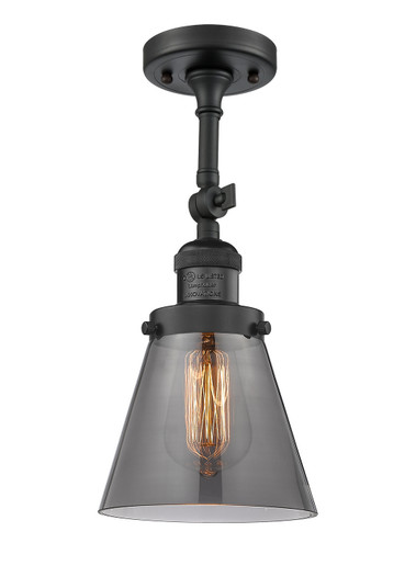 Franklin Restoration One Light Semi-Flush Mount in Matte Black (405|201F-BK-G63)