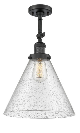 Franklin Restoration LED Semi-Flush Mount in Matte Black (405|201F-BK-G44-L)