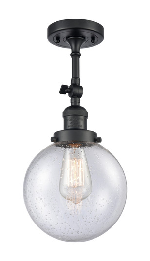 Franklin Restoration LED Semi-Flush Mount in Matte Black (405|201F-BK-G204-8-LED)