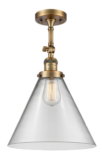 Franklin Restoration One Light Semi-Flush Mount in Brushed Brass (405|201F-BB-G42-L)