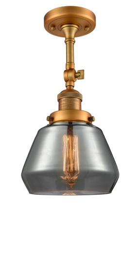 Franklin Restoration One Light Semi-Flush Mount in Brushed Brass (405|201F-BB-G173)