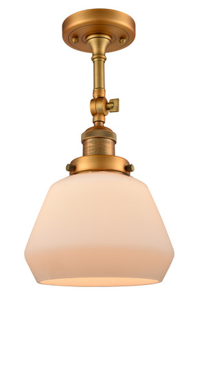 Franklin Restoration One Light Semi-Flush Mount in Brushed Brass (405|201F-BB-G171)