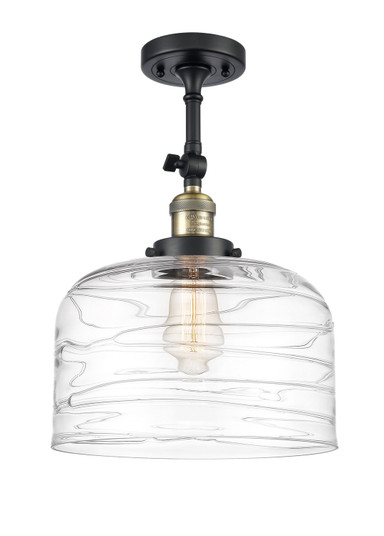 Franklin Restoration One Light Semi-Flush Mount in Black Antique Brass (405|201F-BAB-G713-L)