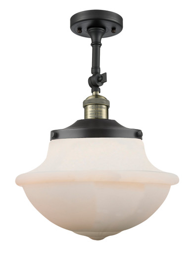 Franklin Restoration One Light Semi-Flush Mount in Black Antique Brass (405|201F-BAB-G541) Franklin Restoration One Light Semi-Flush Mount in Black Antique Brass (405|201F-BAB-G541)