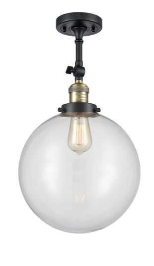 Franklin Restoration One Light Semi-Flush Mount in Black Antique Brass (405|201F-BAB-G202-12)