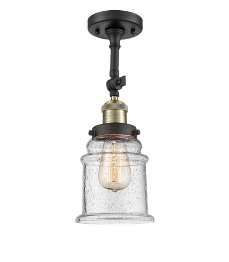 Franklin Restoration One Light Semi-Flush Mount in Black Antique Brass (405|201F-BAB-G184)