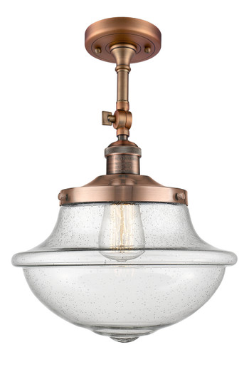 Franklin Restoration One Light Semi-Flush Mount in Antique Copper (405|201F-AC-G544)