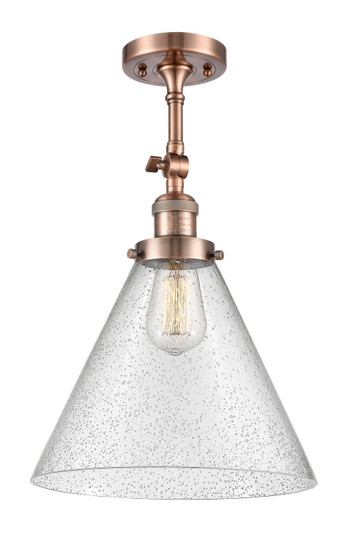 Franklin Restoration LED Semi-Flush Mount in Antique Copper (405|201F-AC-G44-L-LED)