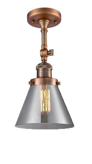 Franklin Restoration One Light Semi-Flush Mount in Antique Copper (405|201F-AC-G43)