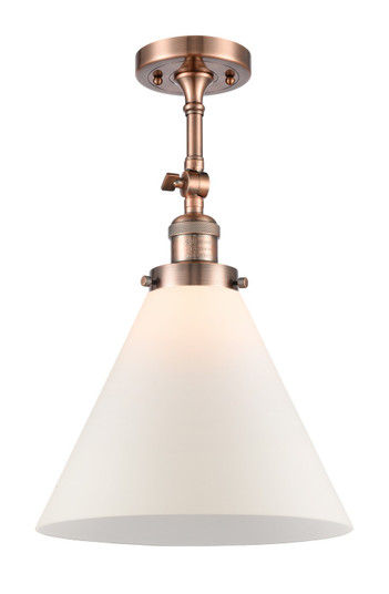 Franklin Restoration One Light Semi-Flush Mount in Antique Copper (405|201F-AC-G41-L)