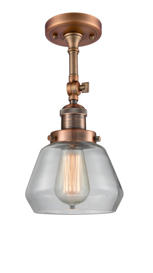 Franklin Restoration One Light Semi-Flush Mount in Antique Copper (405|201F-AC-G172)