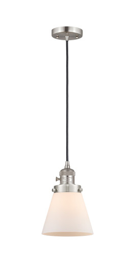 Franklin Restoration One Light Mini Pendant in Brushed Satin Nickel (405|201CSW-SN-G61)